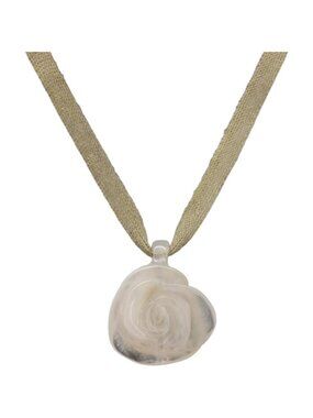 CHANEL Camelia Choker Necklace plastic Clear CC